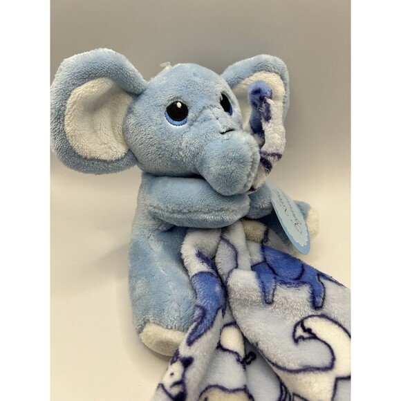 Little Beginnings Blue Elephant Plush Lovey Animals Security Blanket Baby Lovie - Picture 3 of 13